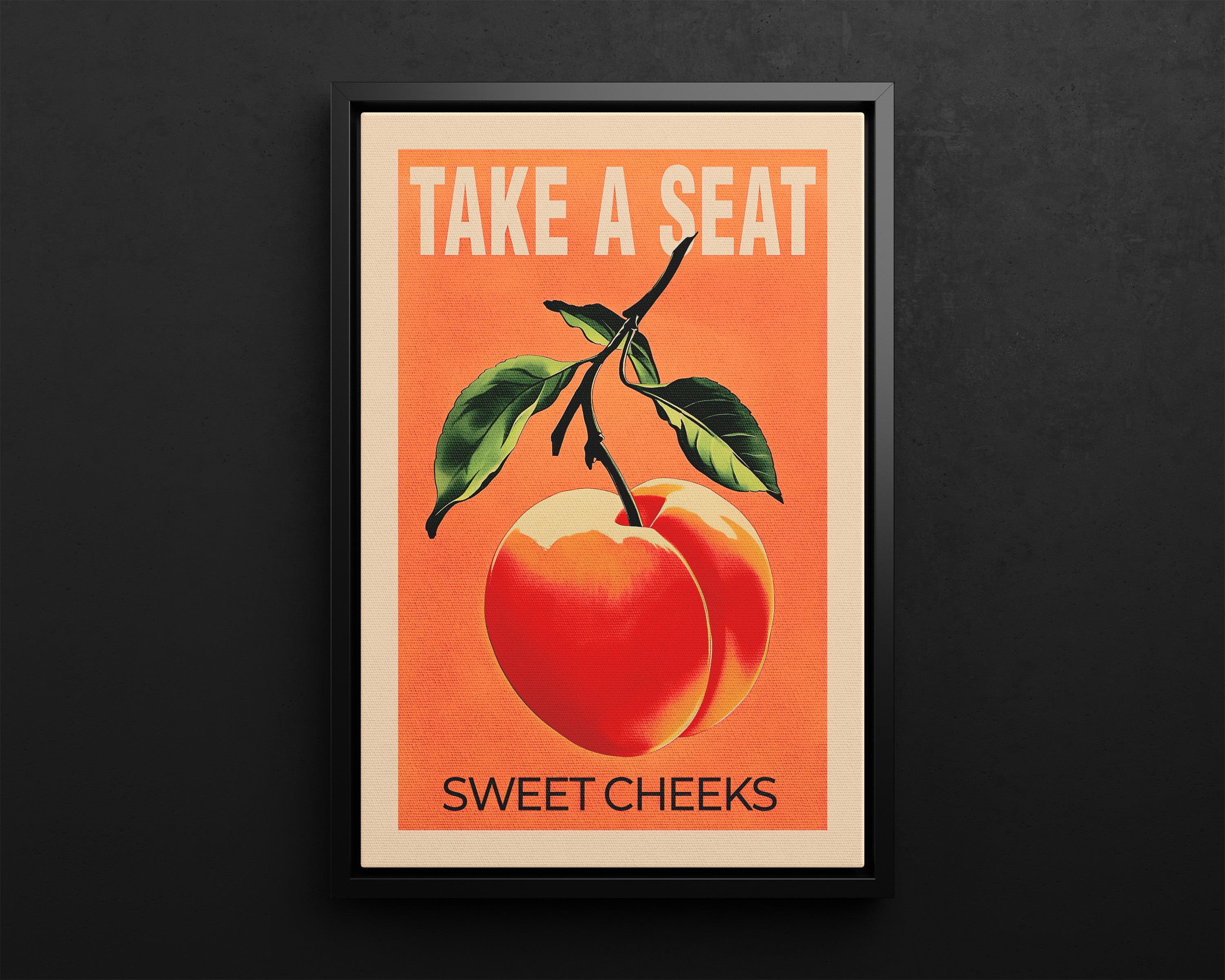 Framed Canvas - Sweet Cheeks Peach