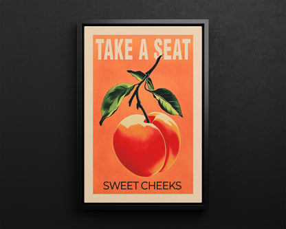Framed Canvas - Sweet Cheeks Peach