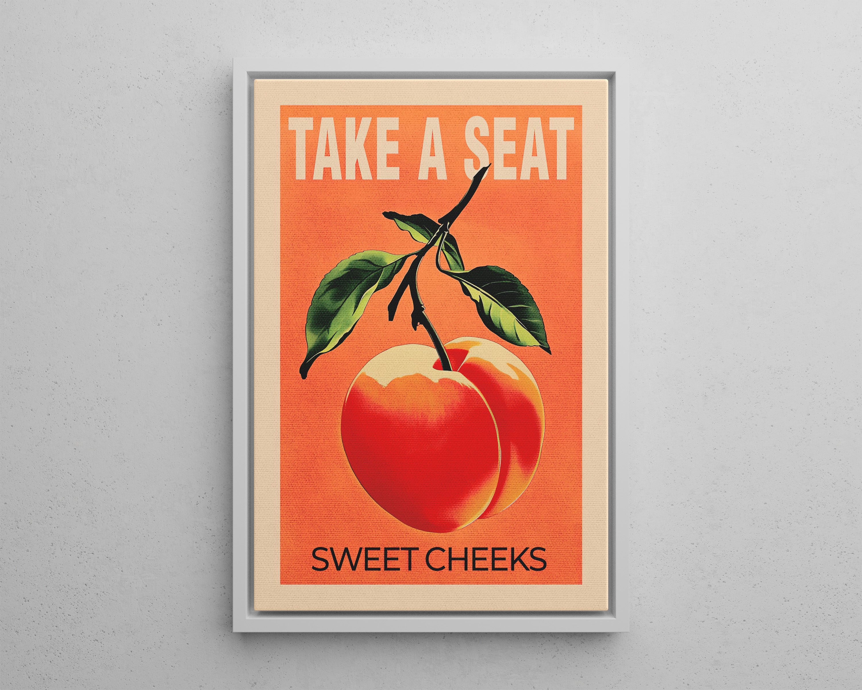 Framed Canvas - Sweet Cheeks Peach