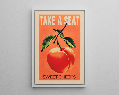 Framed Canvas - Sweet Cheeks Peach