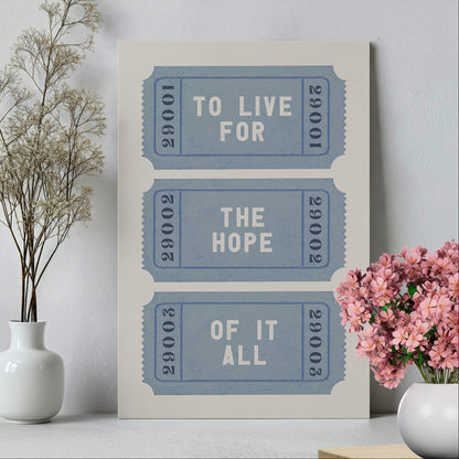 1.25" Matte Canvas - The Hope Ticket Trilogy
