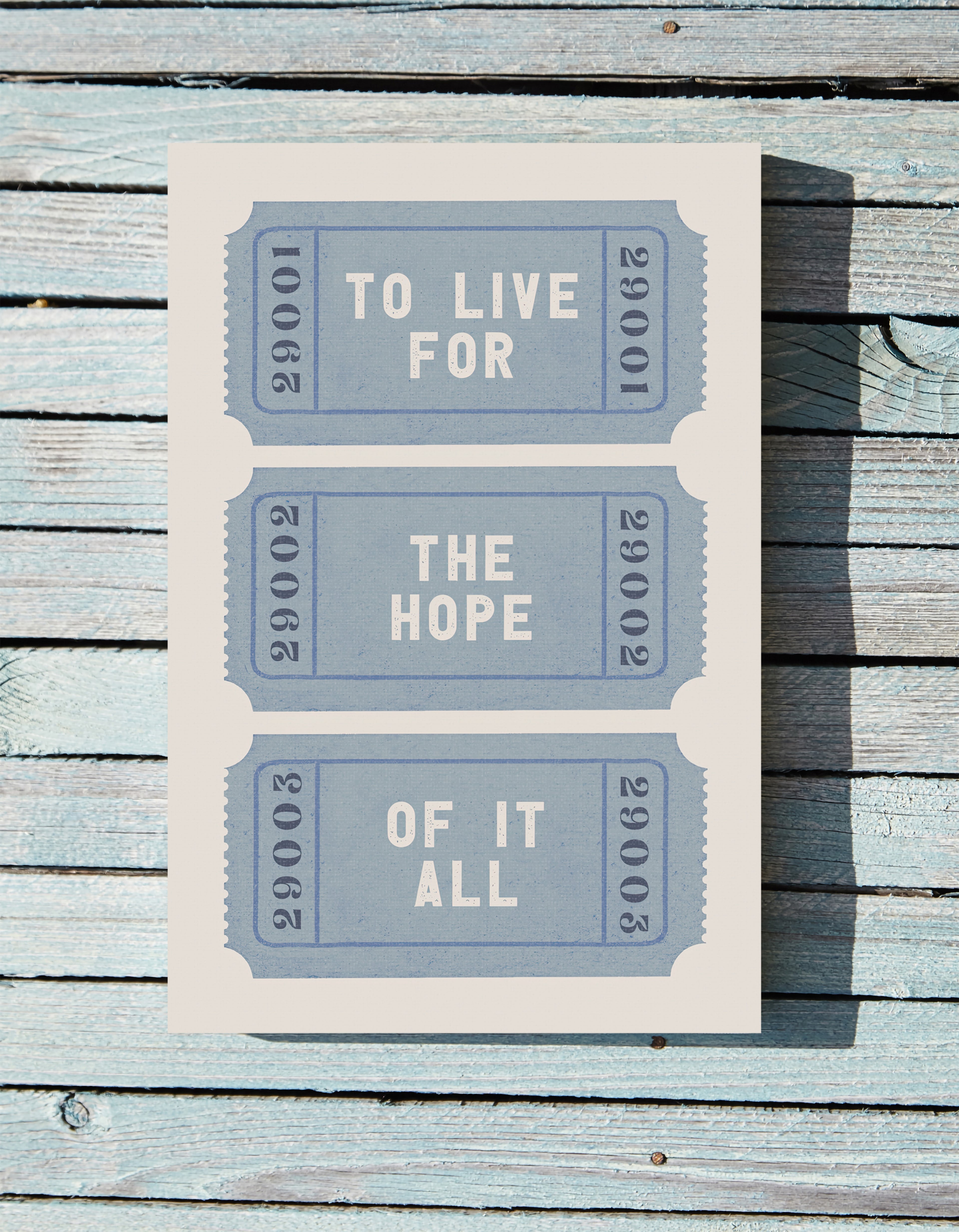 1.25" Matte Canvas - The Hope Ticket Trilogy