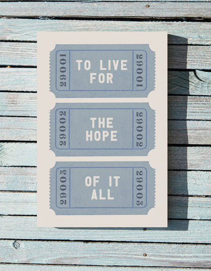 1.25" Matte Canvas - The Hope Ticket Trilogy