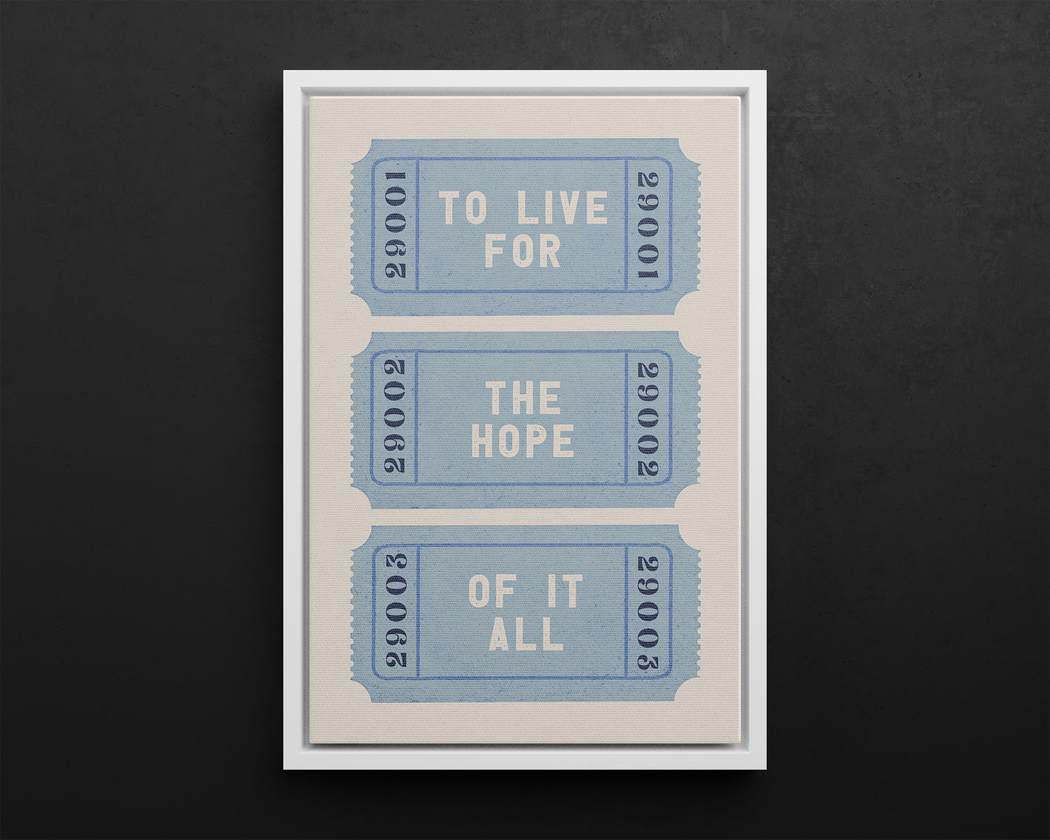 Framed Canvas - The Hope Ticket Trilogy