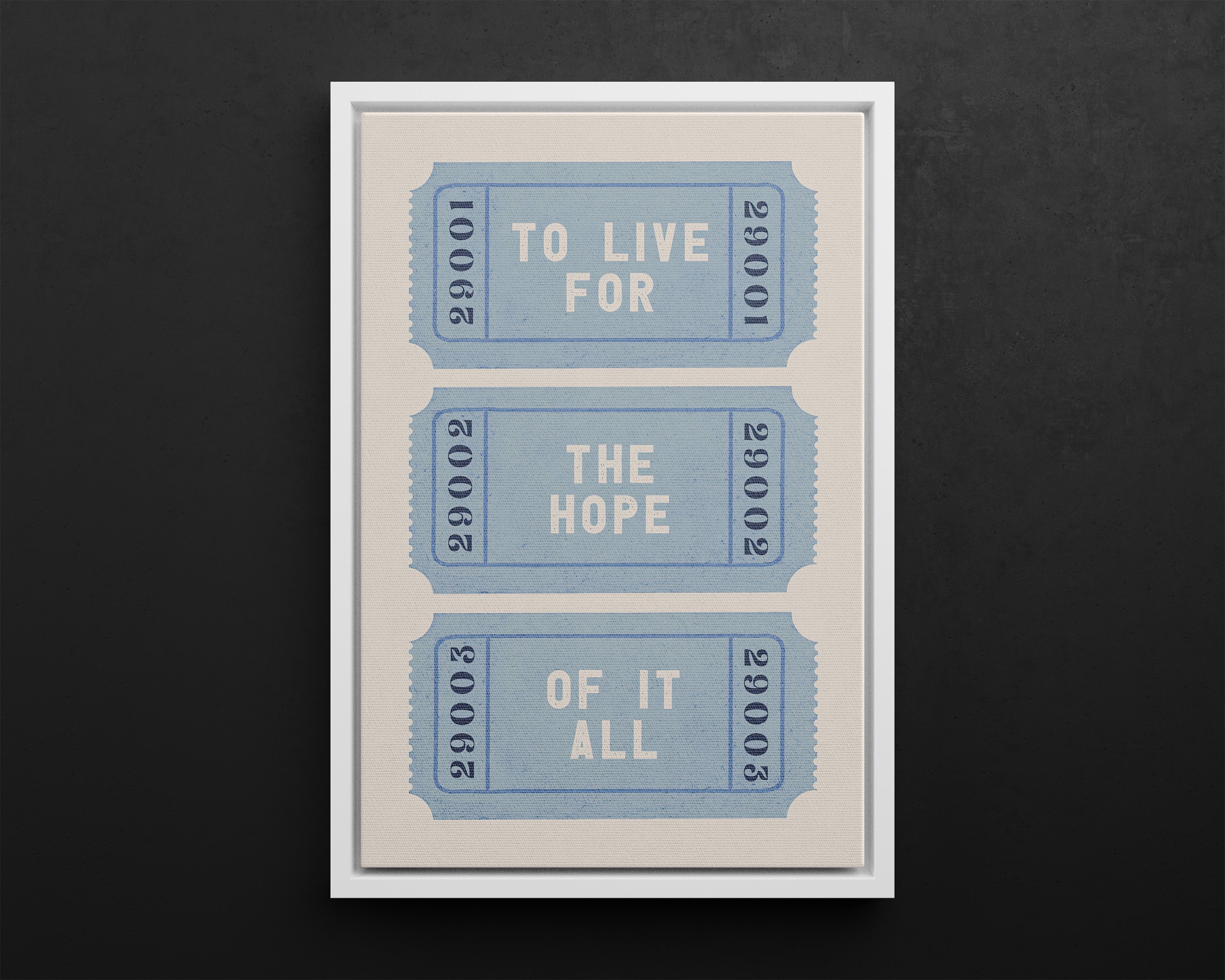 Framed Canvas - The Hope Ticket Trilogy