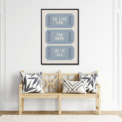 Framed Canvas - The Hope Ticket Trilogy