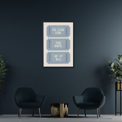 Framed Canvas - The Hope Ticket Trilogy