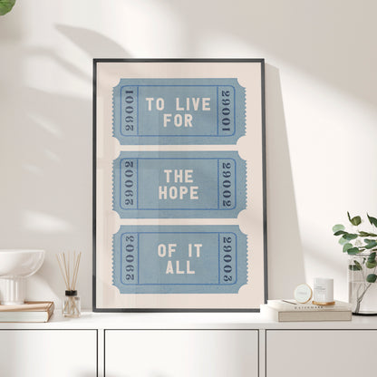 Framed Paper Print - The Hope Ticket Trilogy