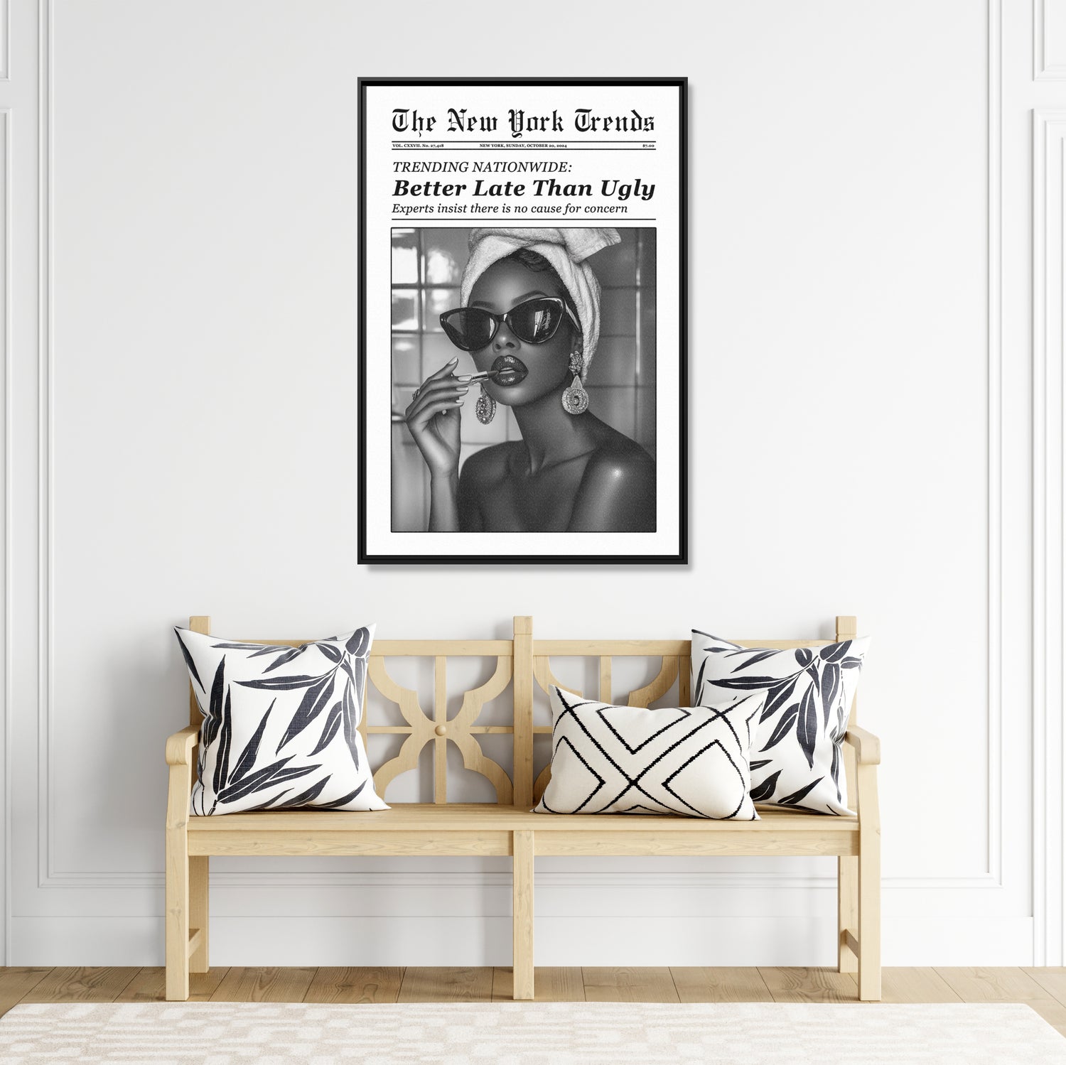 Framed Canvas - Better Late Than Ugly