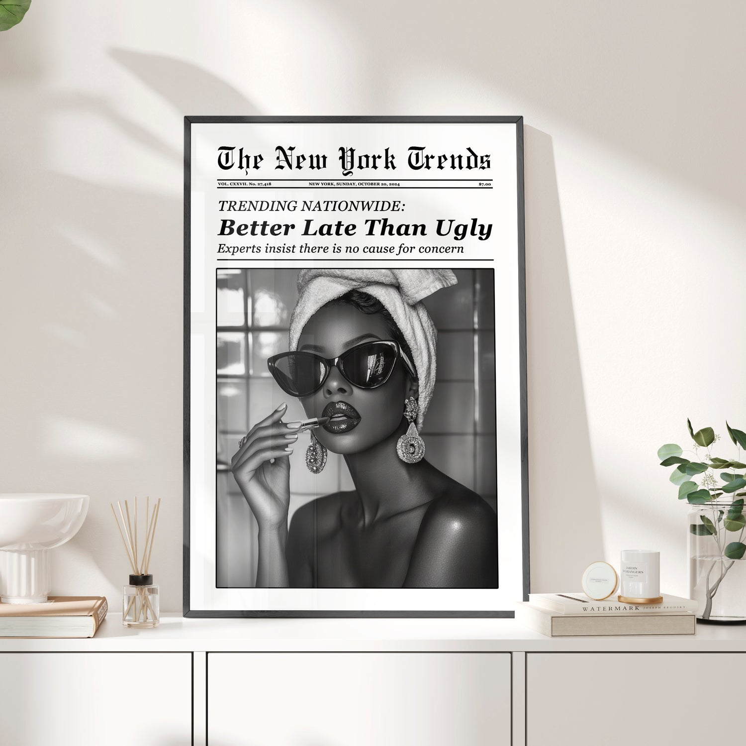 Framed Paper Print - Better Late Than Ugly