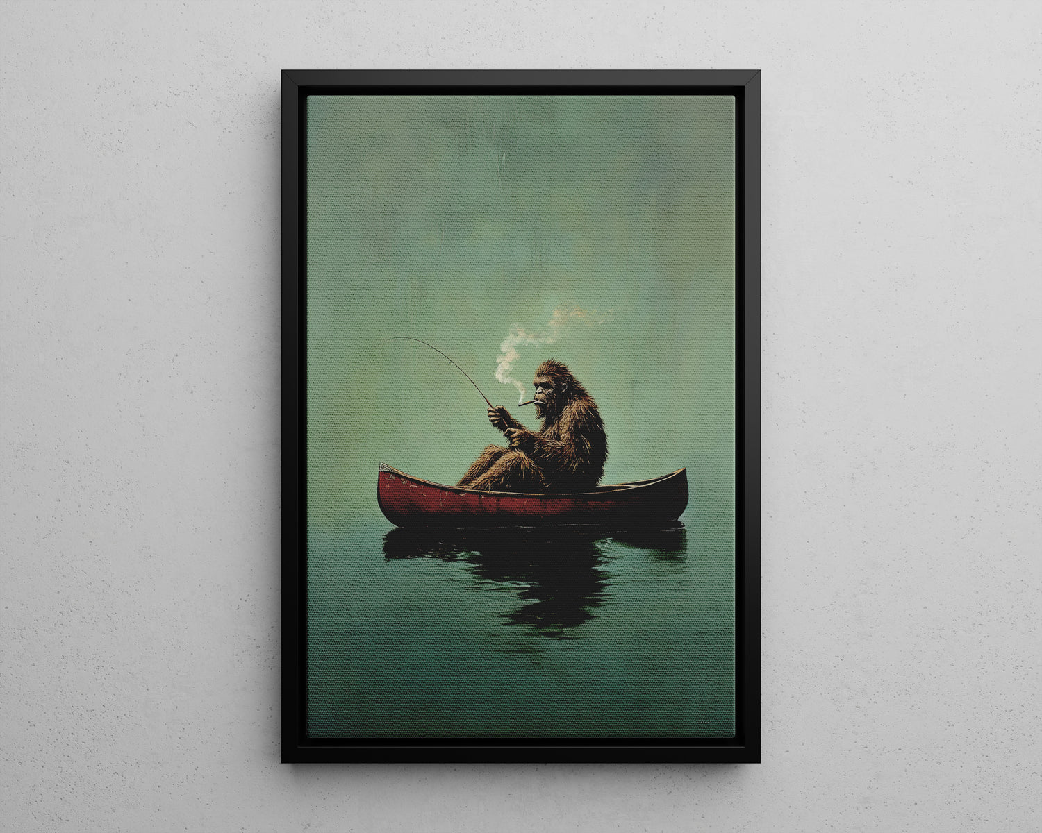 Framed Canvas - Bigfoot Canoe Adventure