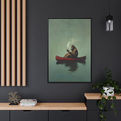 Framed Canvas - Bigfoot Canoe Adventure