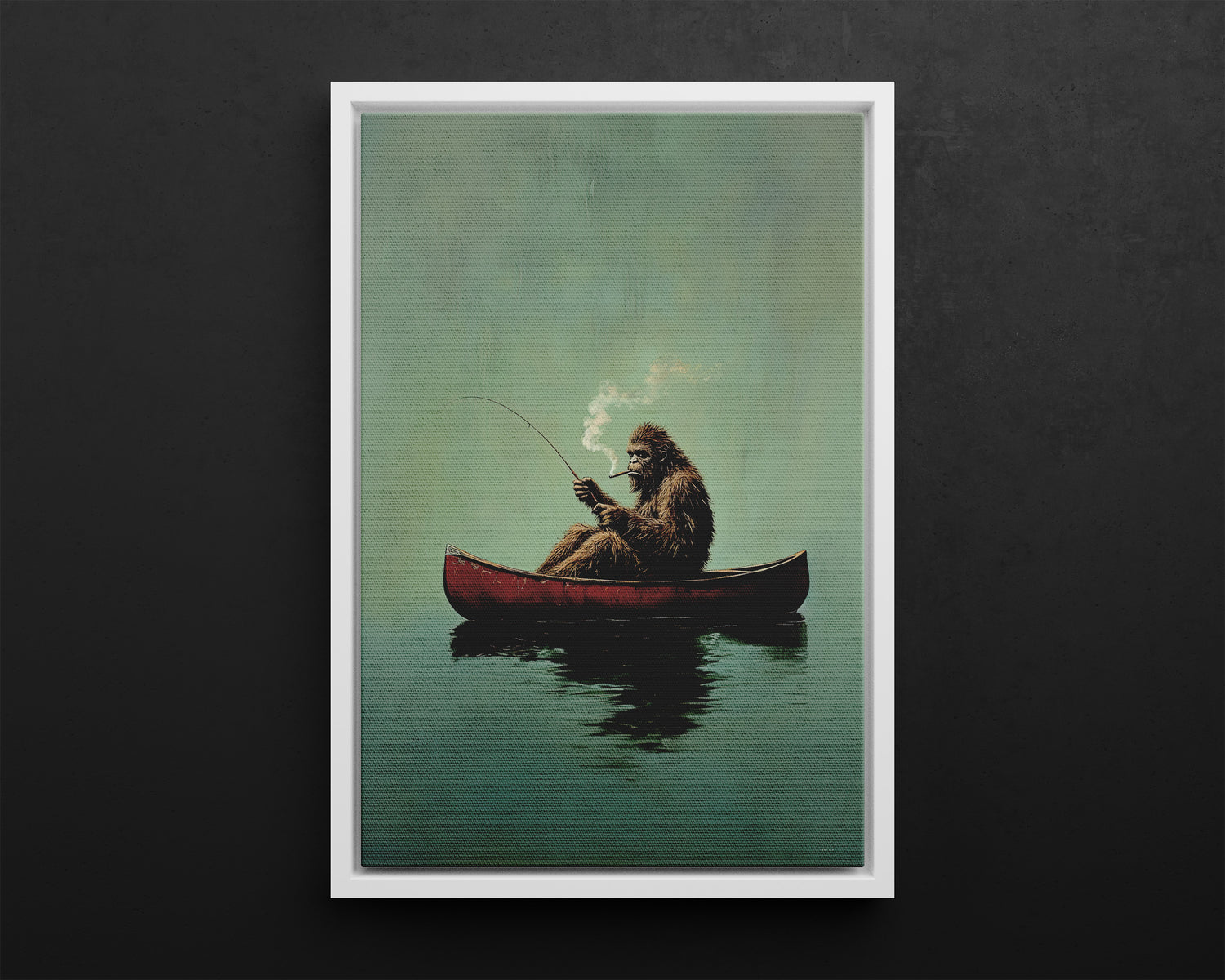 Framed Canvas - Bigfoot Canoe Adventure