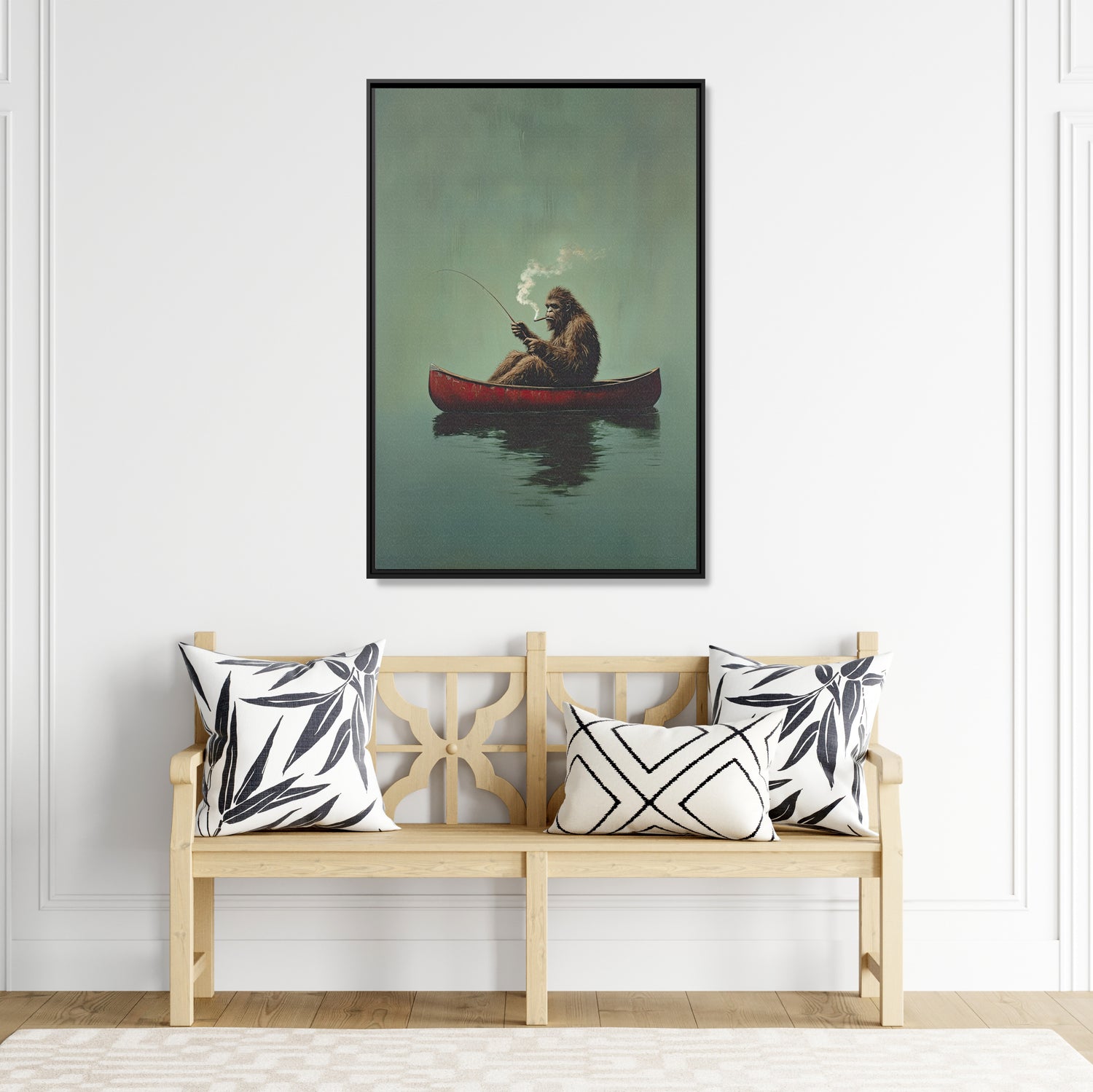 Framed Canvas - Bigfoot Canoe Adventure