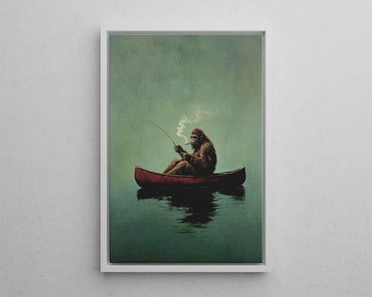 Framed Canvas - Bigfoot Canoe Adventure