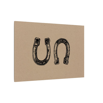 .75" Matte Canvas - Lucky Me Lucky You Horseshoes