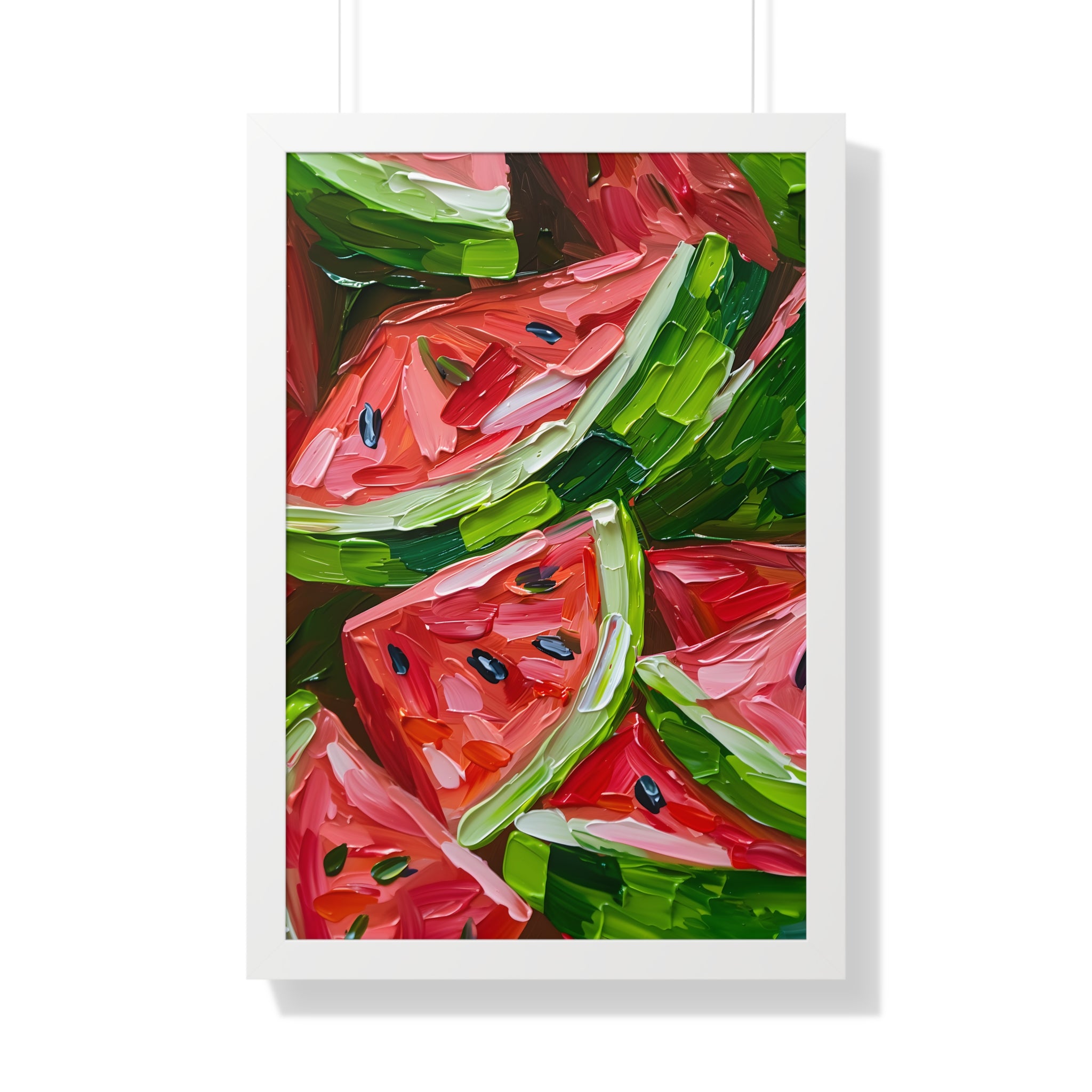 Framed Paper Print - Juicy Watermelon Slices