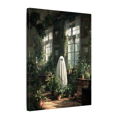 .75" Matte Canvas - Ghost Among Houseplants