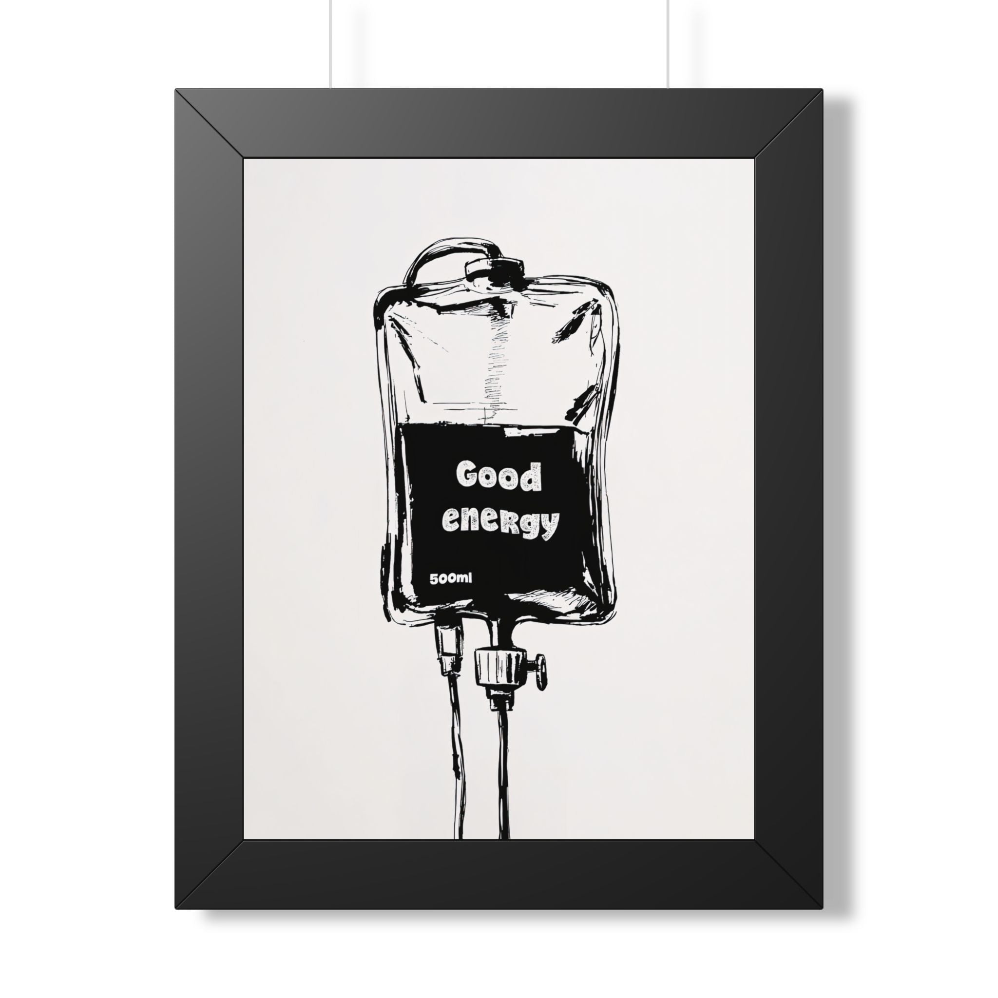 Framed Paper Print - Good Energy IV Bag