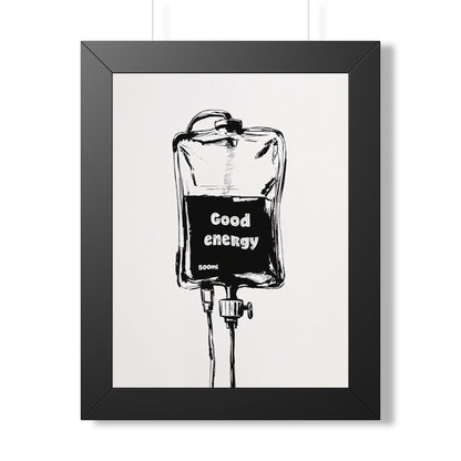 Framed Paper Print - Good Energy IV Bag
