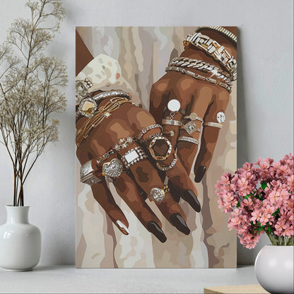 .75" Matte Canvas - Layered Luxe Jewelry Hands