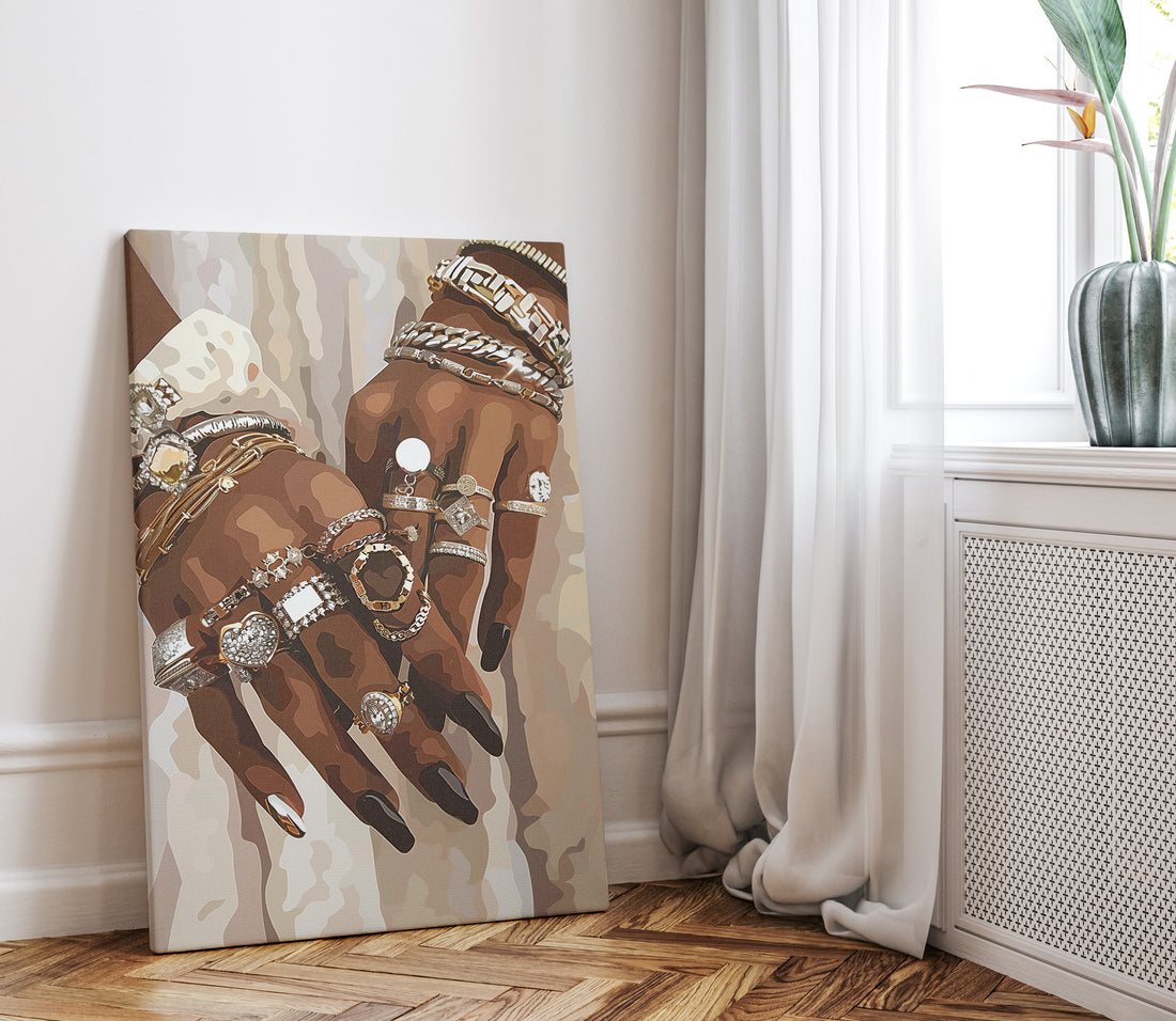 1.25" Matte Canvas - Layered Luxe Jewelry Hands