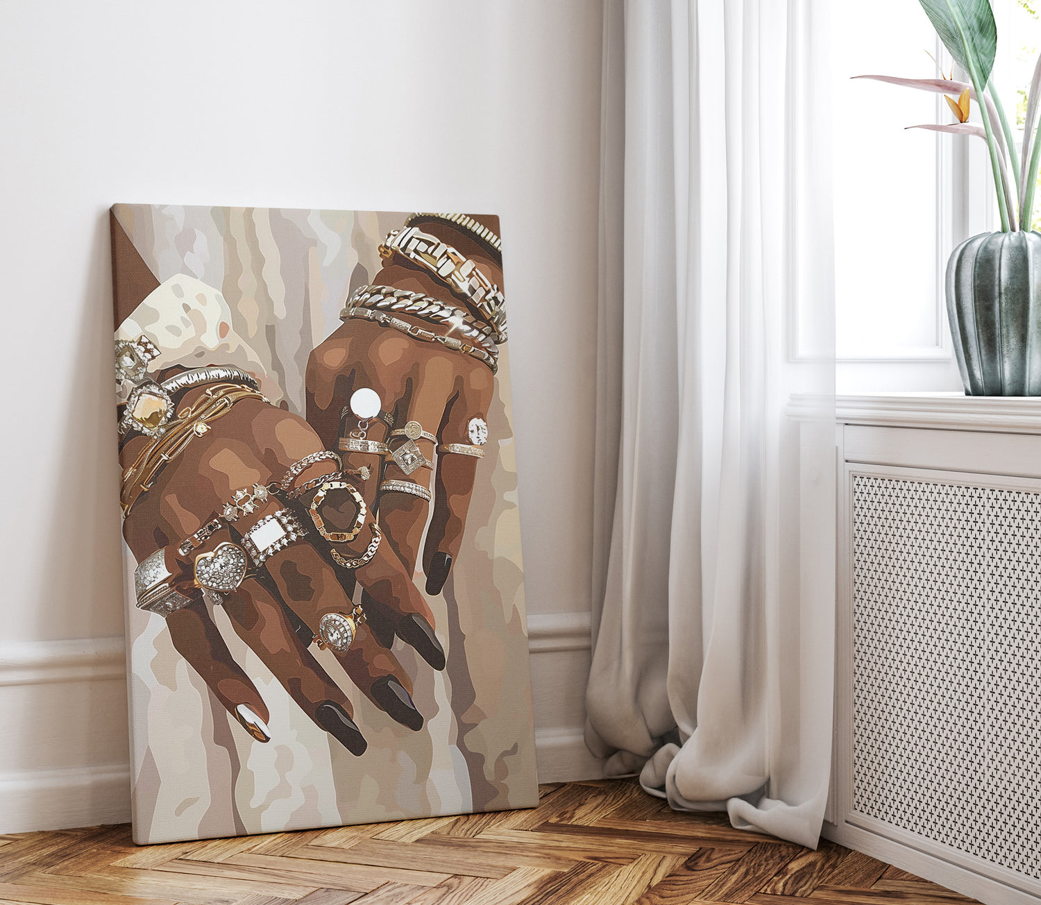 .75" Matte Canvas - Layered Luxe Jewelry Hands