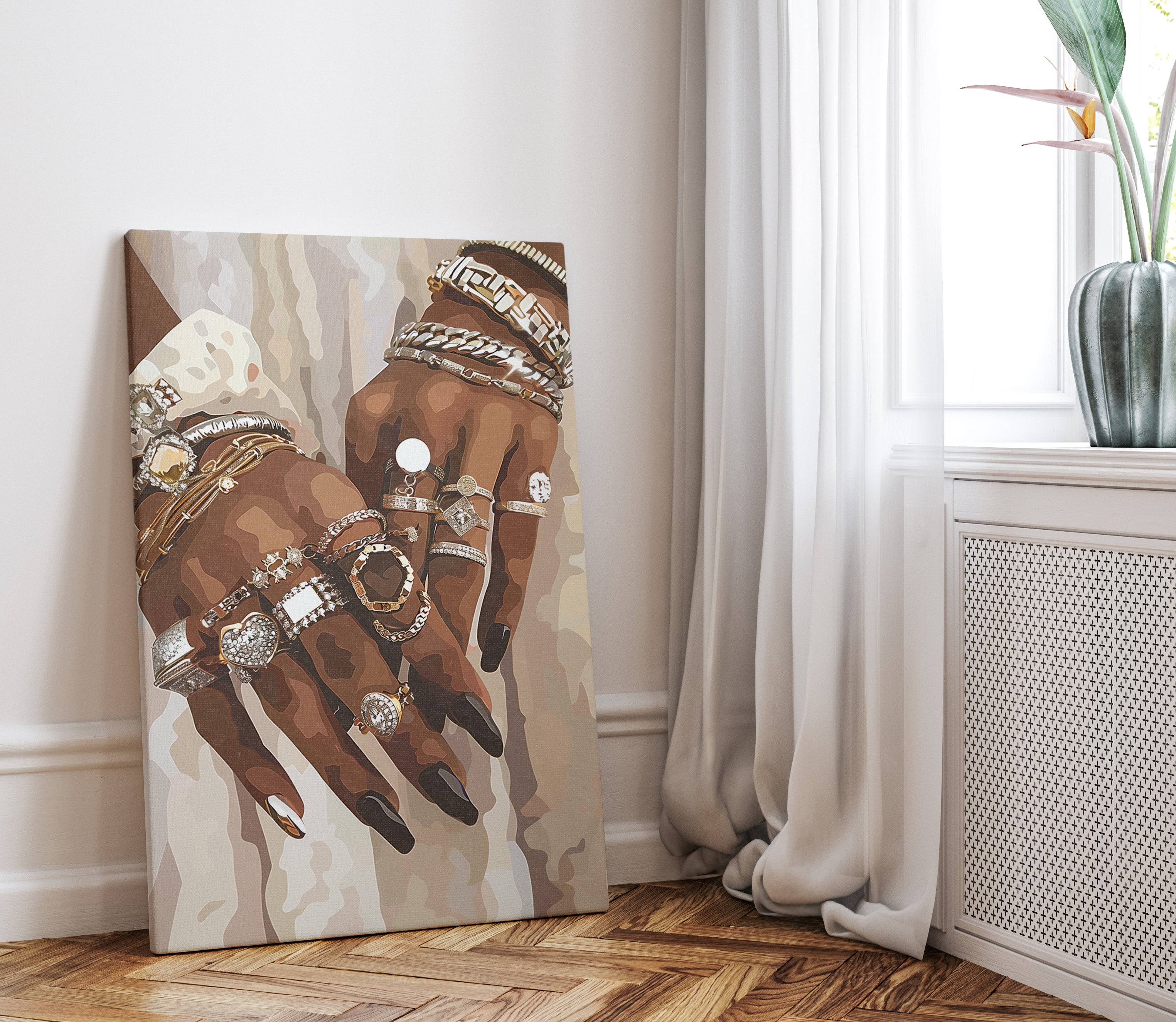 .75" Matte Canvas - Layered Luxe Jewelry Hands