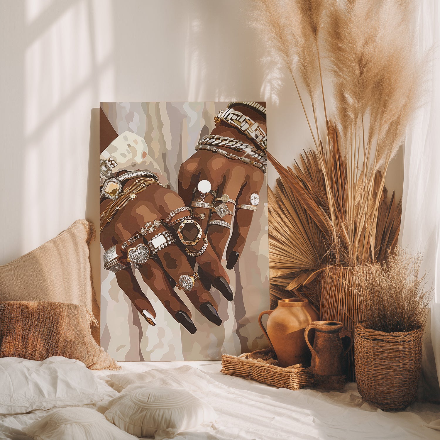 .75" Matte Canvas - Layered Luxe Jewelry Hands