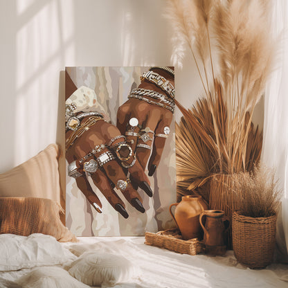 .75" Matte Canvas - Layered Luxe Jewelry Hands