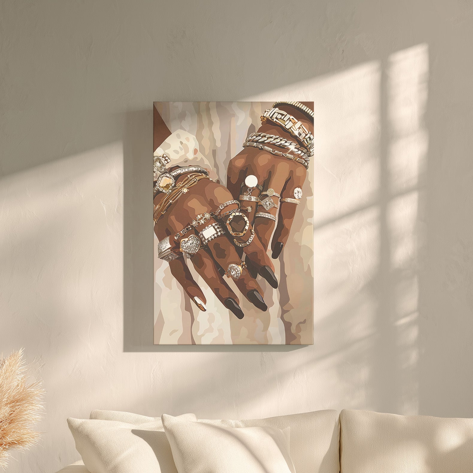 .75" Matte Canvas - Layered Luxe Jewelry Hands