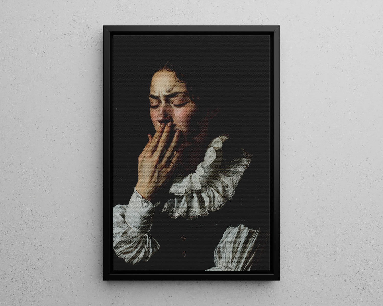 Framed Canvas - Oh No, It Hit Me
