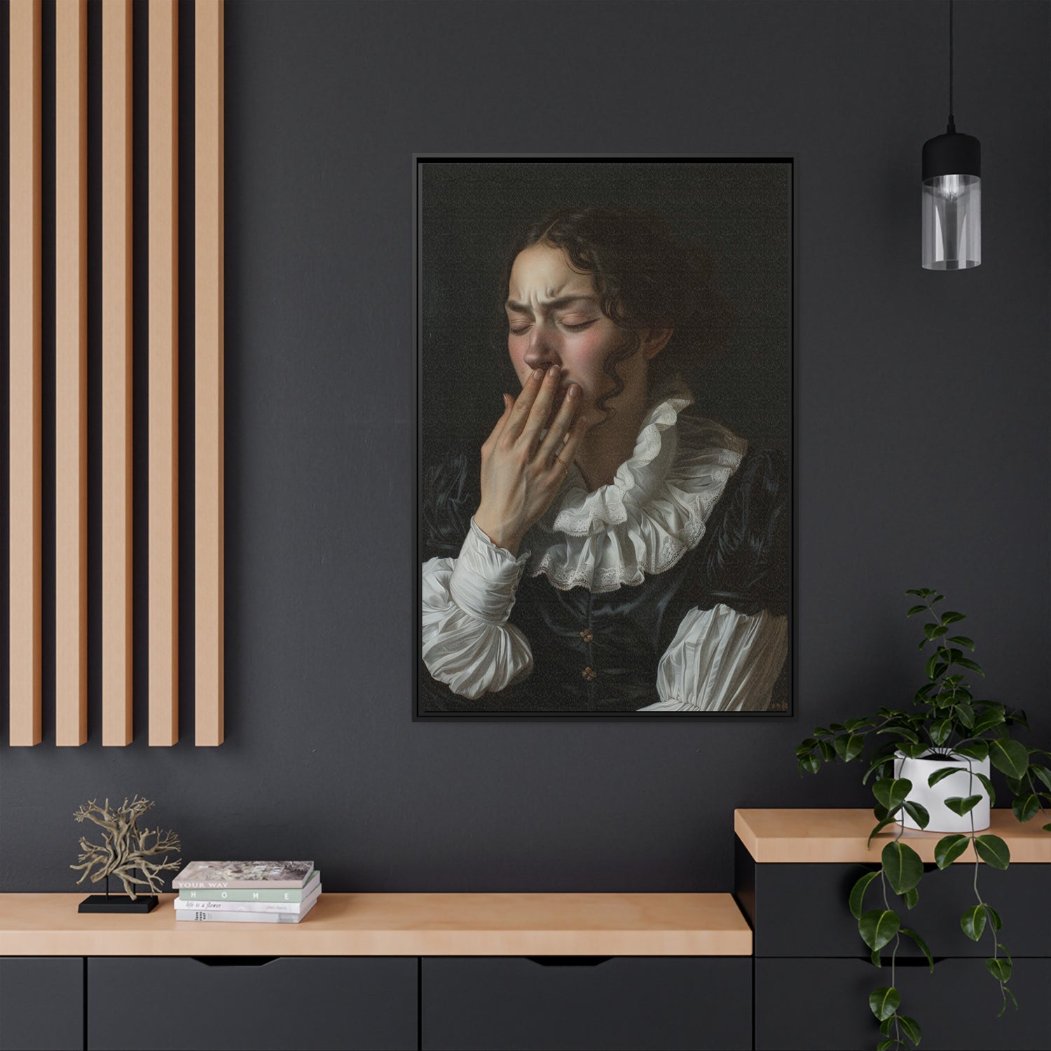 Framed Canvas - Oh No, It Hit Me