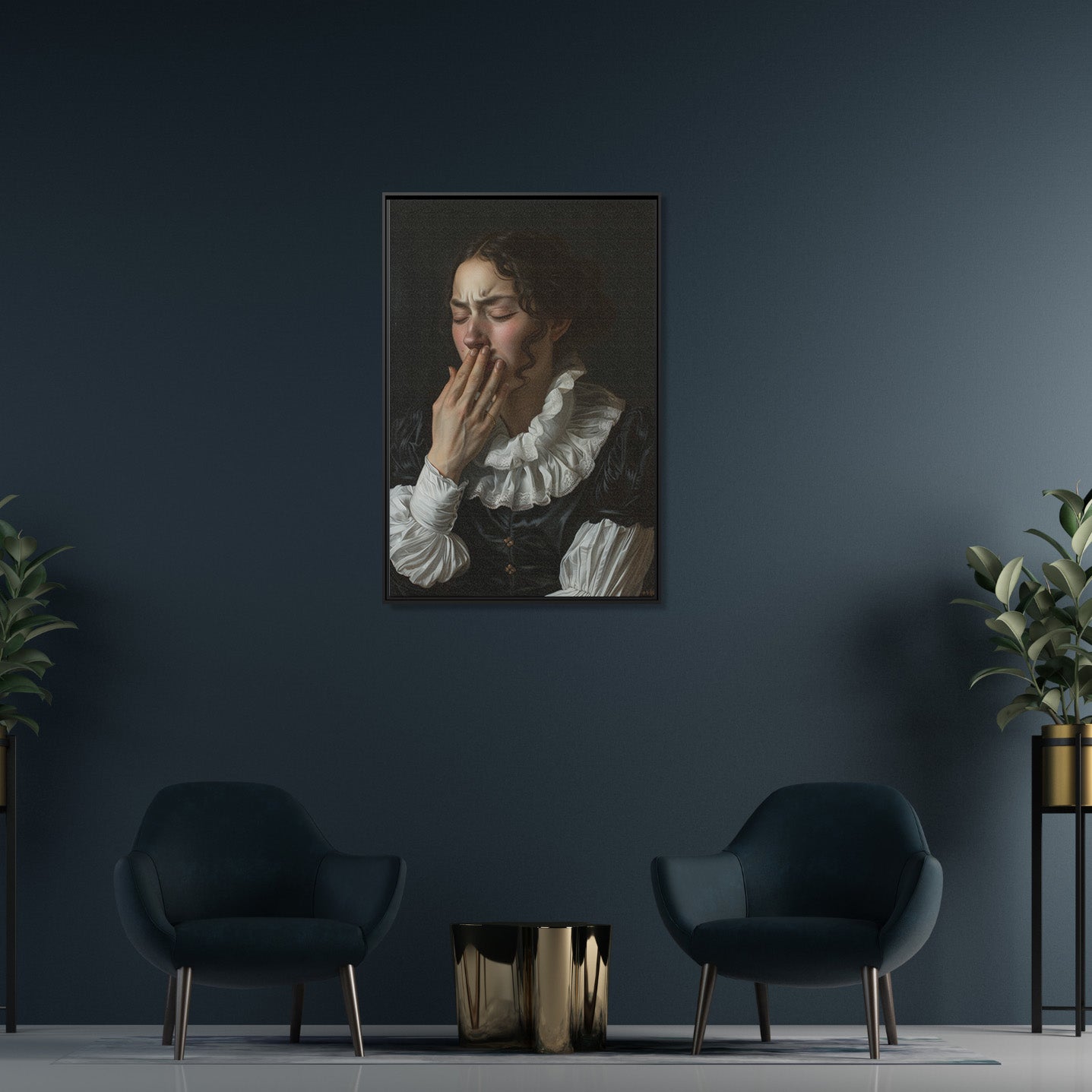 Framed Canvas - Oh No, It Hit Me