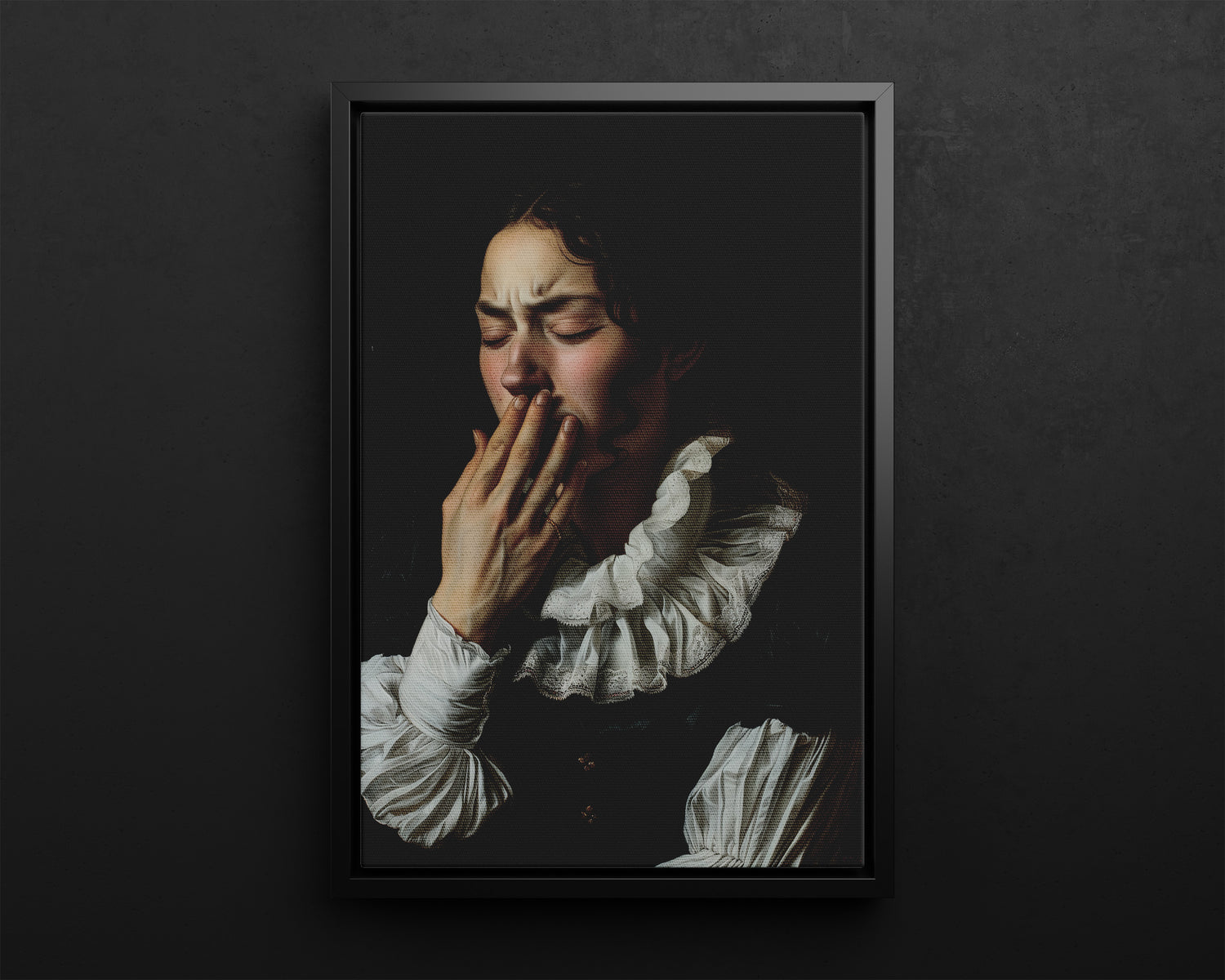 Framed Canvas - Oh No, It Hit Me