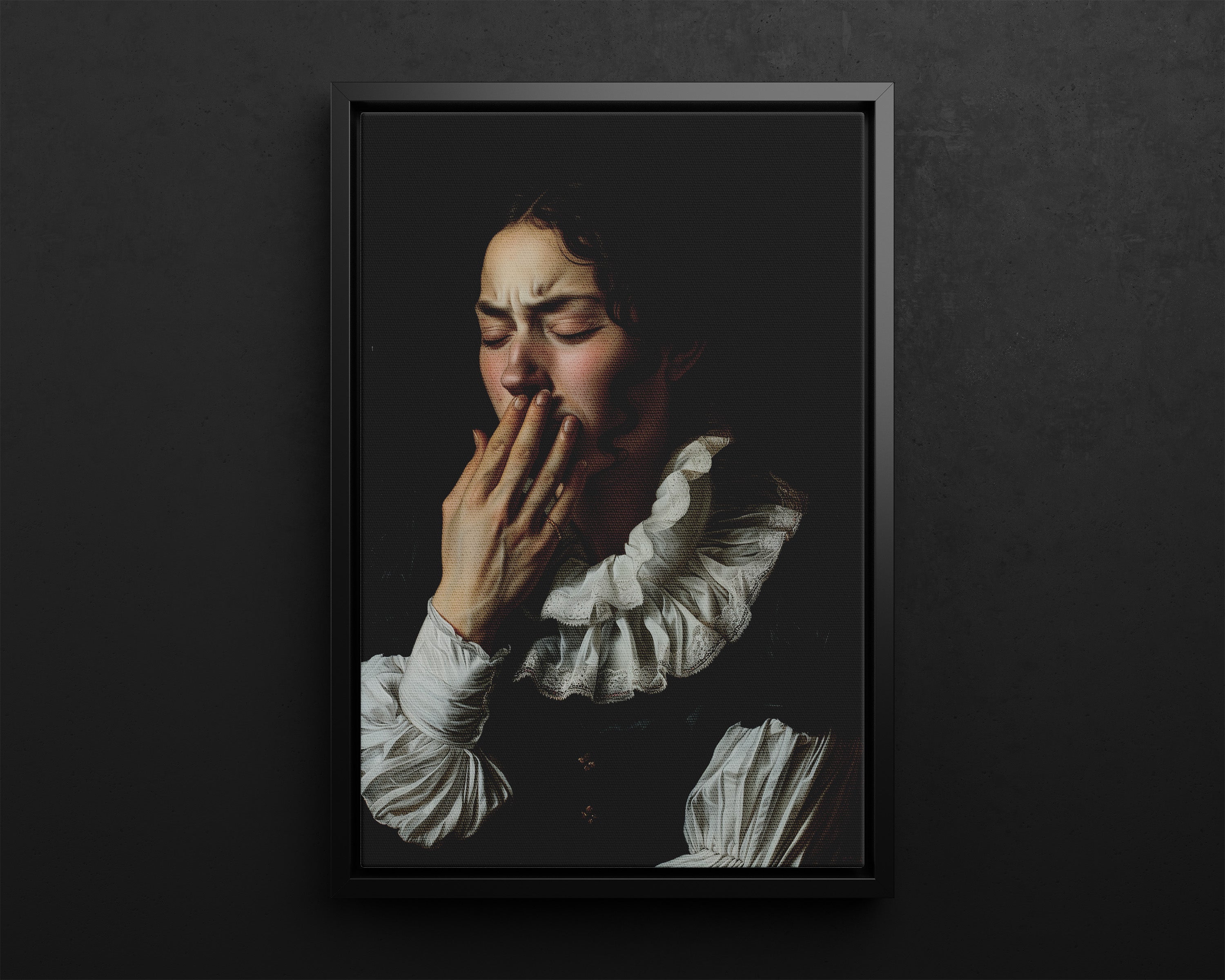 Framed Canvas - Oh No, It Hit Me
