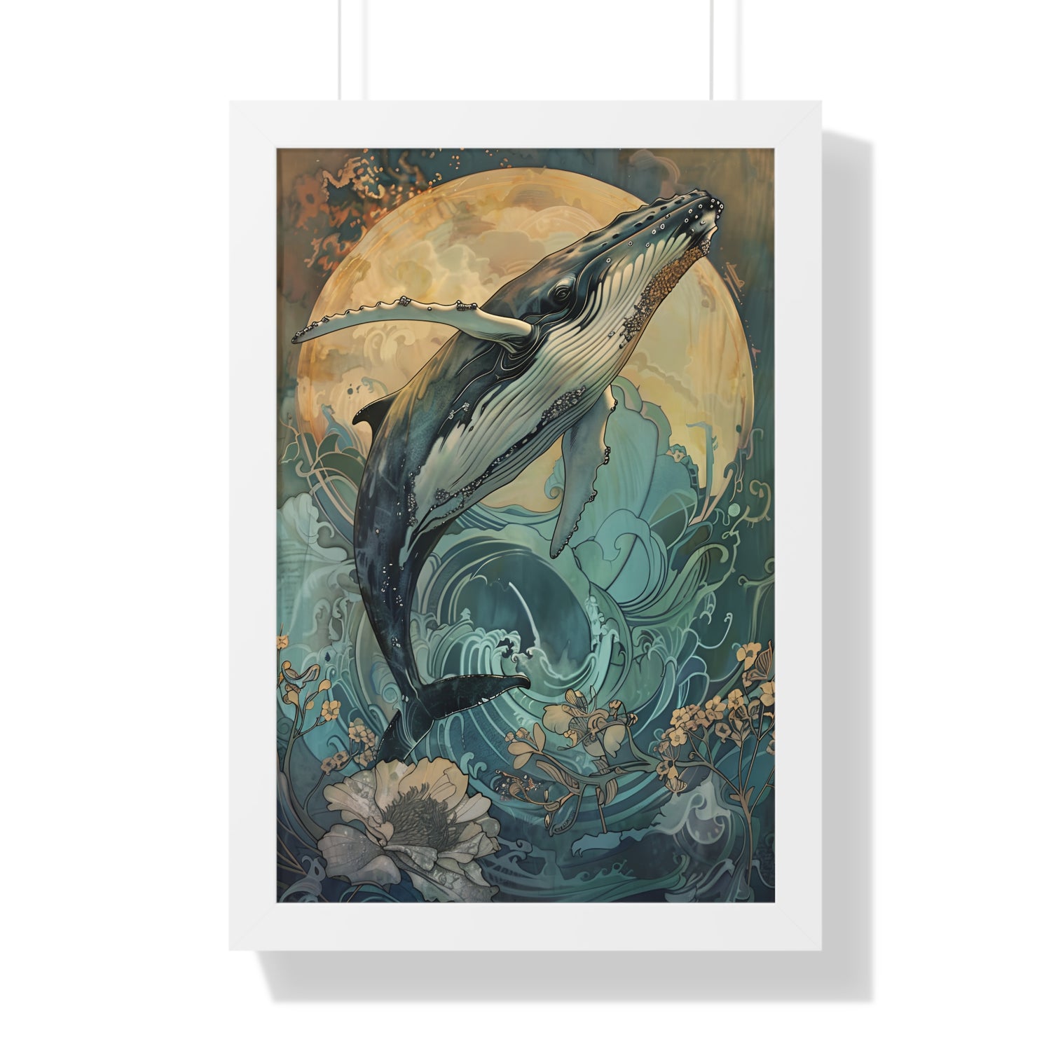 Framed Paper Print - Moonrise Humpback Bloom