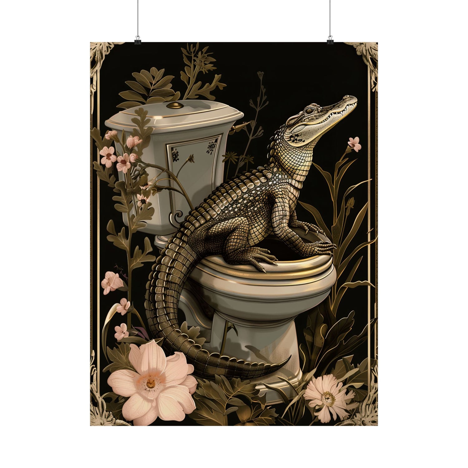 Toilet Gator Floral Surprise
