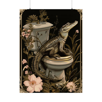 Toilet Gator Floral Surprise