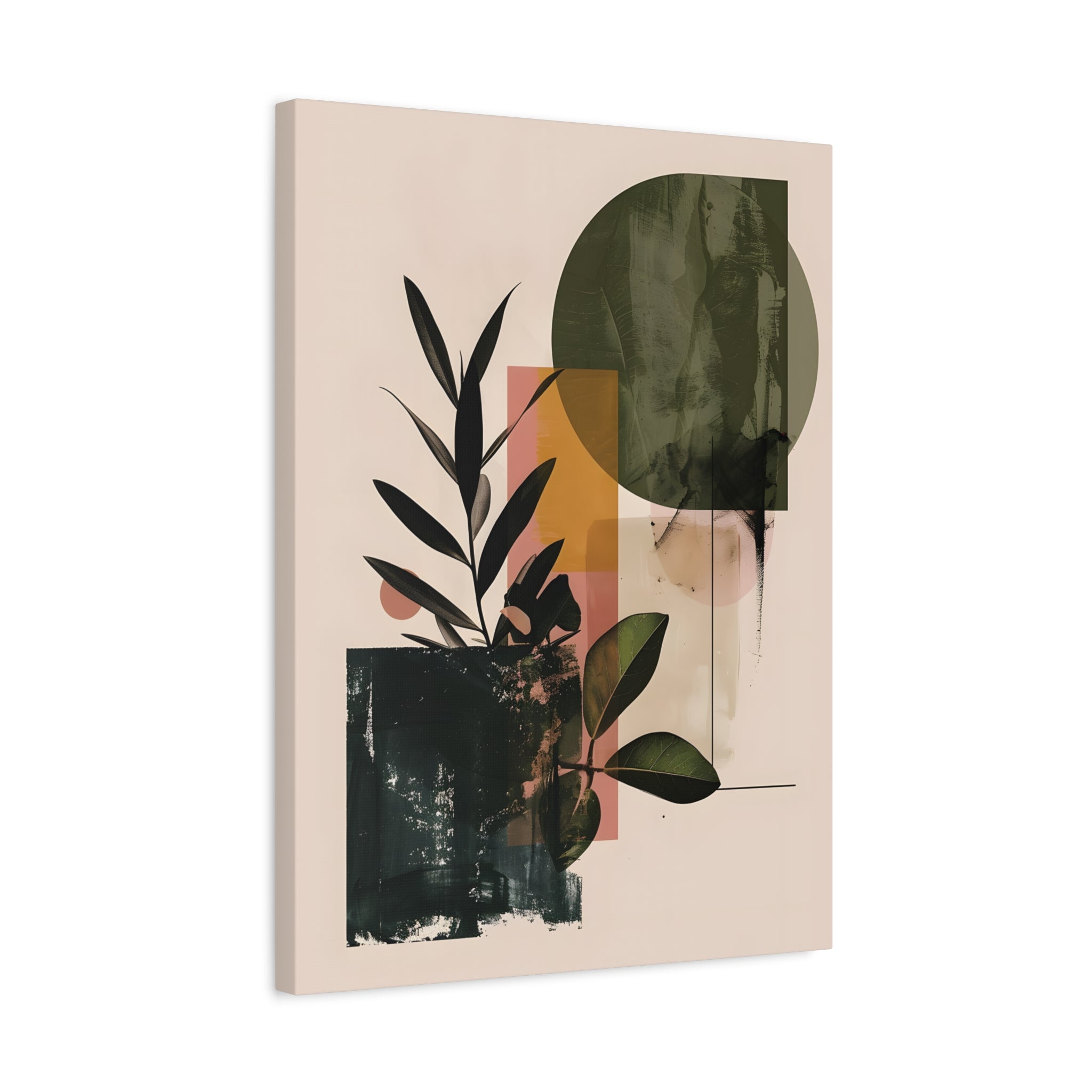 1.25" Matte Canvas - Sage Geometry Botanicals