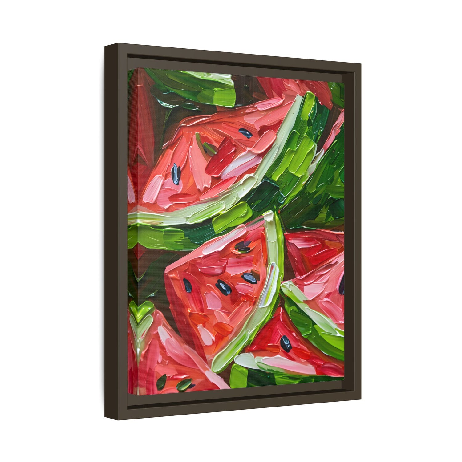 Framed Canvas - Juicy Watermelon Slices