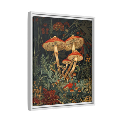 Framed Canvas - Elegant Mushroom Reverie
