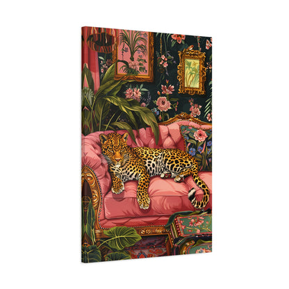 1.25" Matte Canvas - Leopard Lounge in Bloom