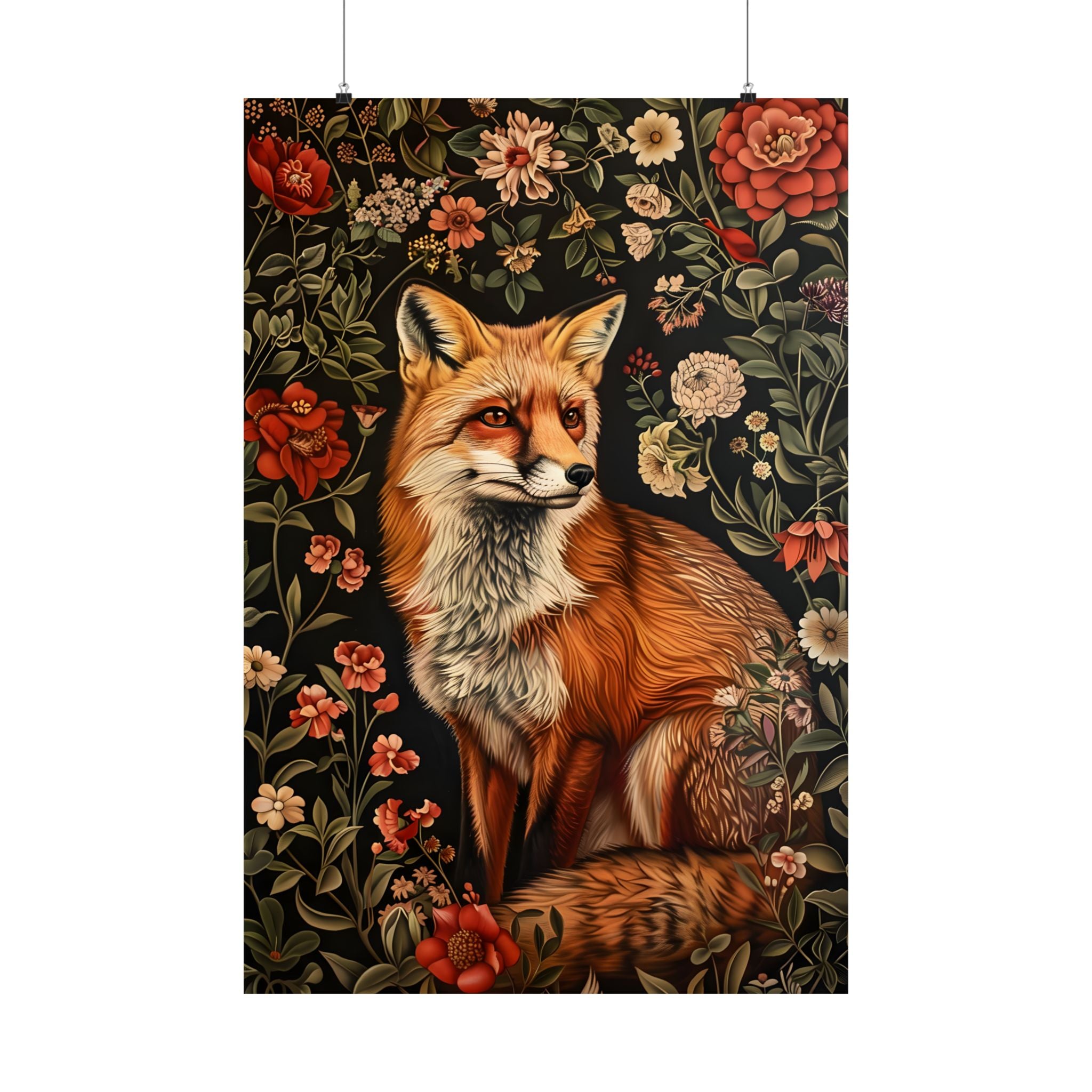 Fox Amongst Floral Whimsy