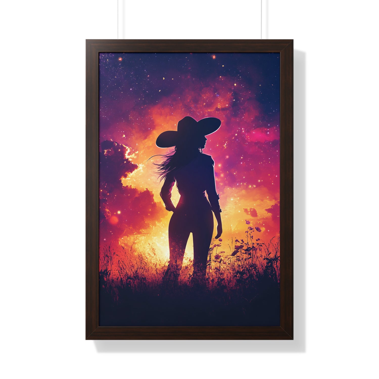 Framed Paper Print - Cosmic Cowgirl