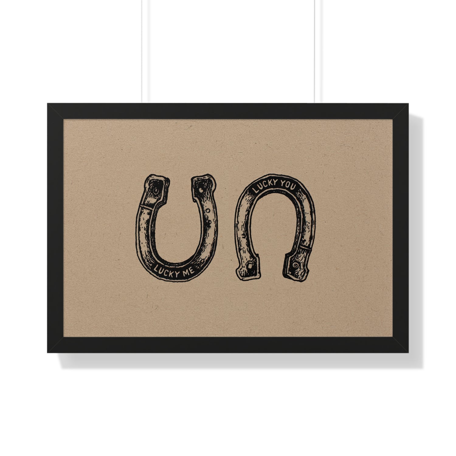 Framed Paper Print - Lucky Me Lucky You Horseshoes
