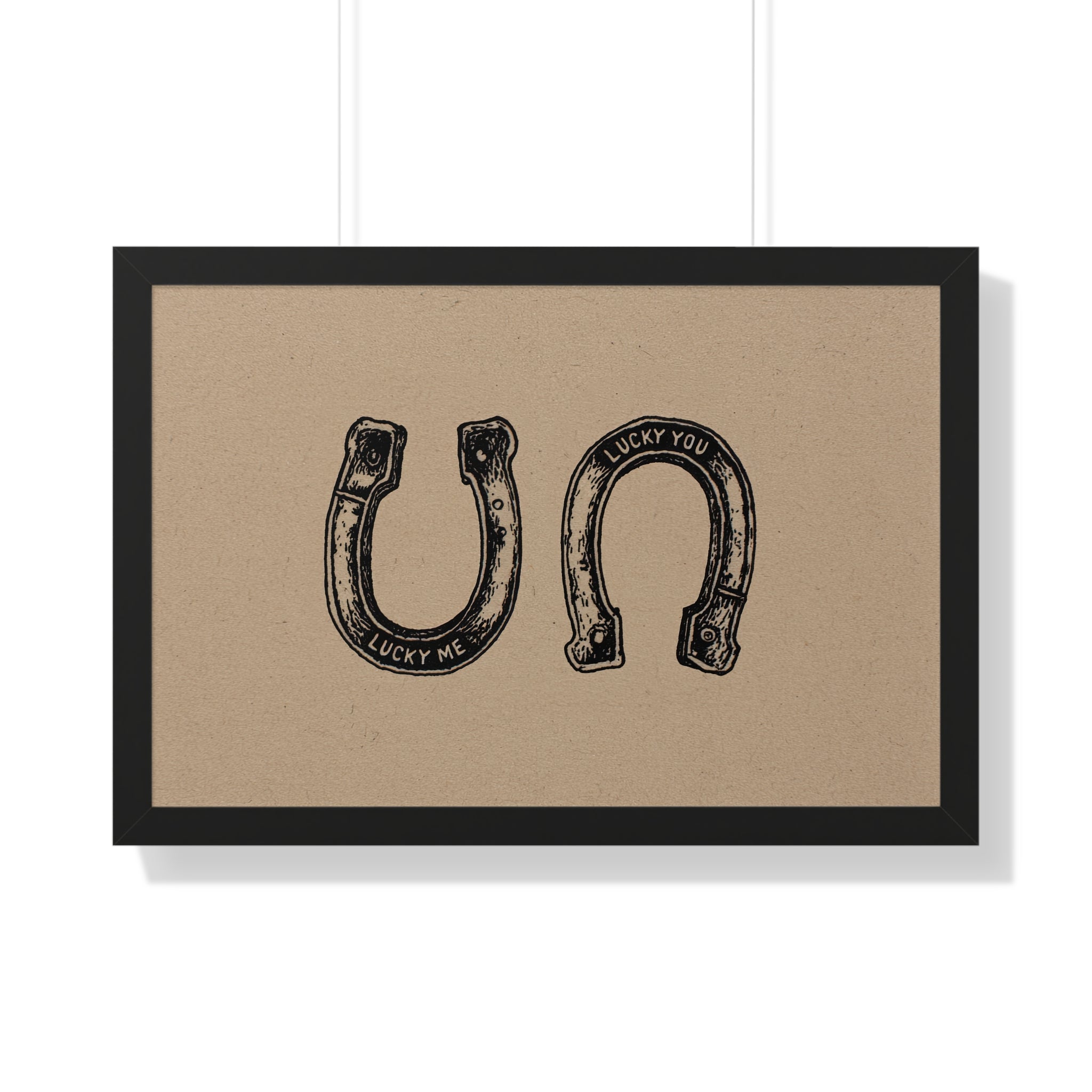 Framed Paper Print - Lucky Me Lucky You Horseshoes