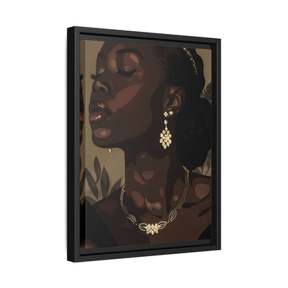 Framed Canvas - Golden Melanin Muse