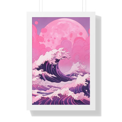 Framed Paper Print - Pink Moon Tide