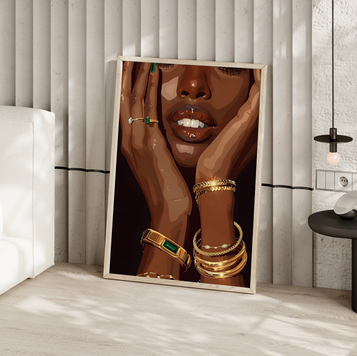 Golden Emerald Beauty Portrait